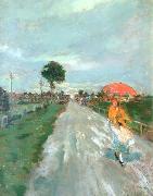 Lajos Deak-ebner On the Road oil painting